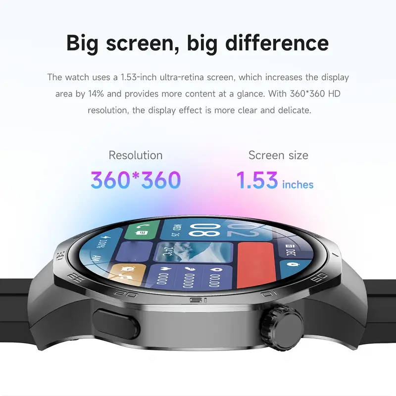 2025 new gps motion trajectory smart watch for men watch 5   360 hd screen   wireless call nfc smartwatch 100 sports   outdoor sports mens smart watch compass fitness   watch for men new year fathers day gifts details 3