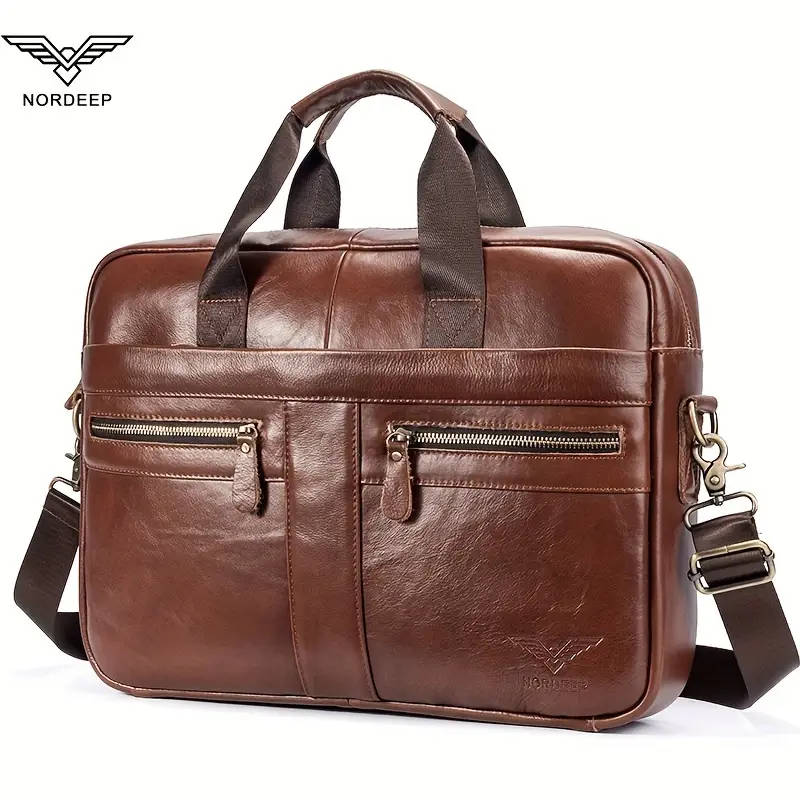 Genuine Leather Laptop Briefcase