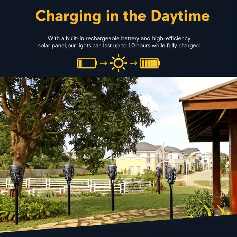 6-Pack Solar Flickering Flame Lights