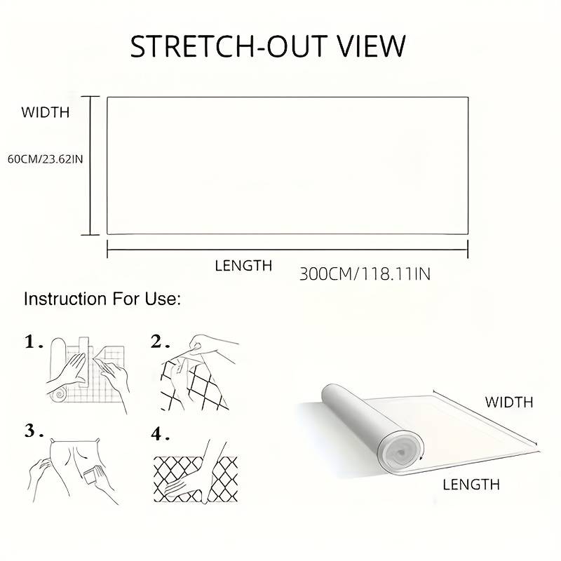 1PC Wall StickersLarge Flower White Pattern60X300CM  23.62X118.11IN