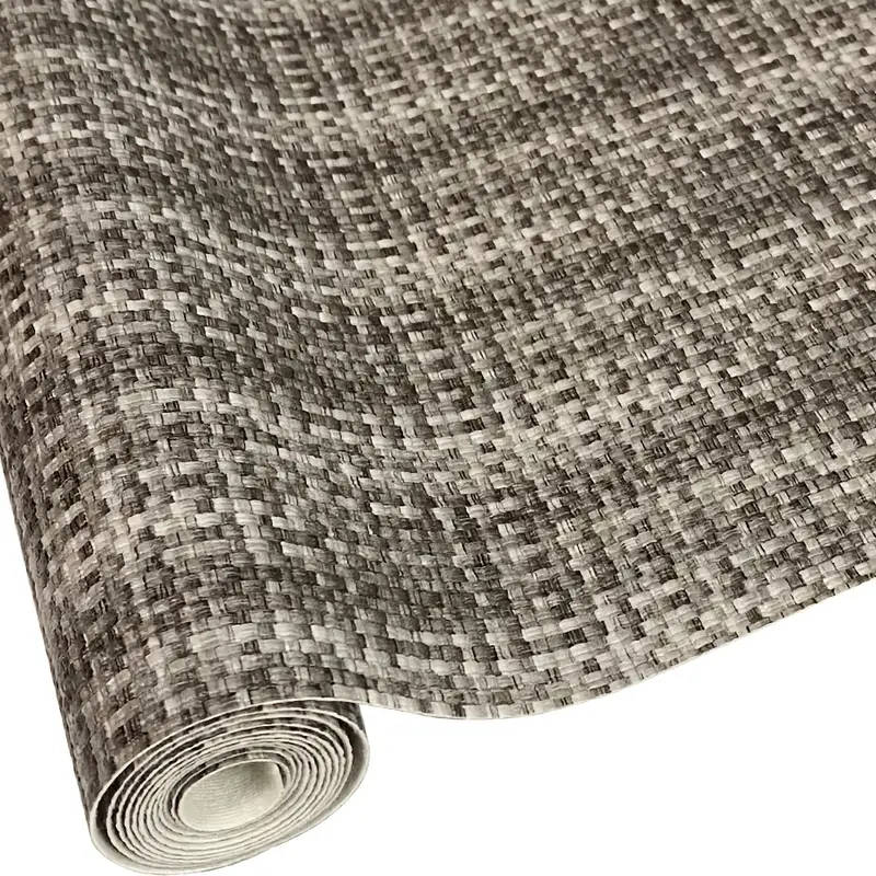 1 Piece Of Woven Textured Printed Faux Leather Black