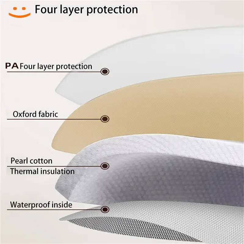 1pc Large Capacity Insulated Lunch Bag Large Capacity Insulated Lunch Bag Double Layered Adjustable