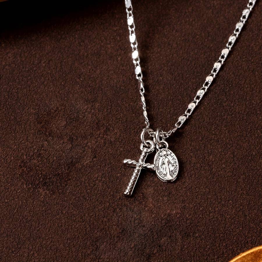 1 Piece White Golden plated Jesus Theme Pendant