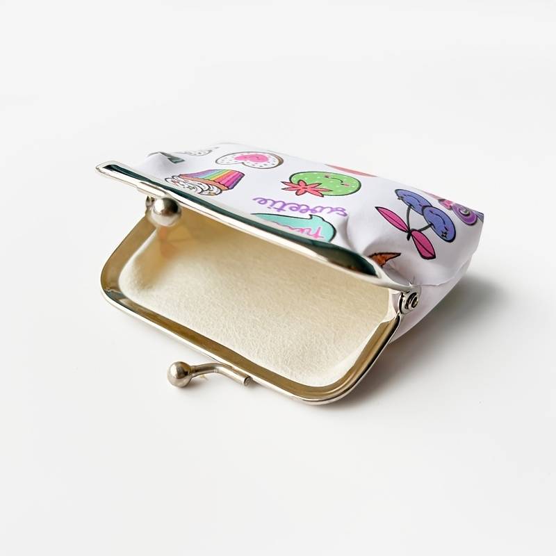 1pc Cute Cartoon Coin Purse Wallet Stylish Mini Storage Pouch for Lipstick Keys Cards Coins