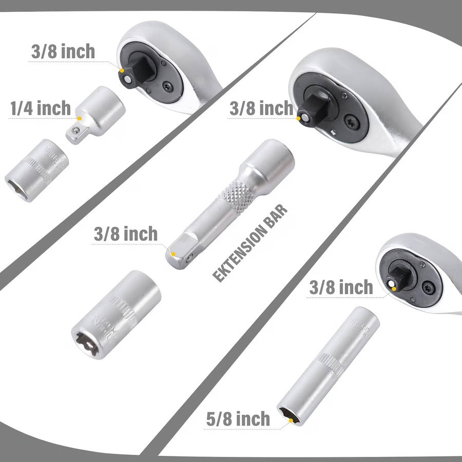 216 Piece Ratchet and Socket Set