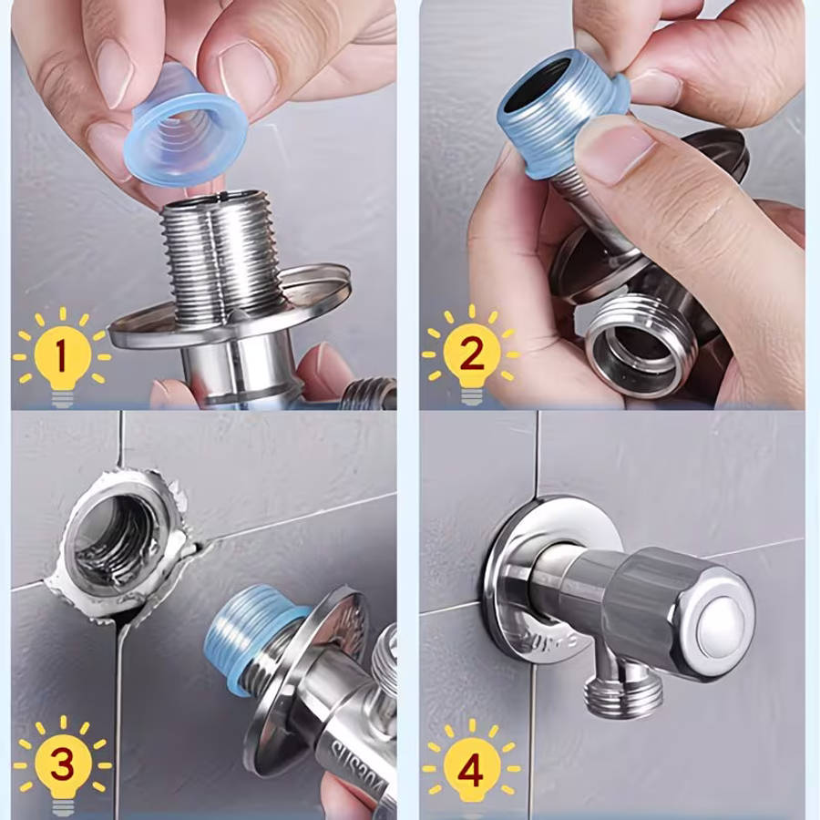 50Pcs Silicone Washers Set Leak Proof Sealing For Pipes Hoses