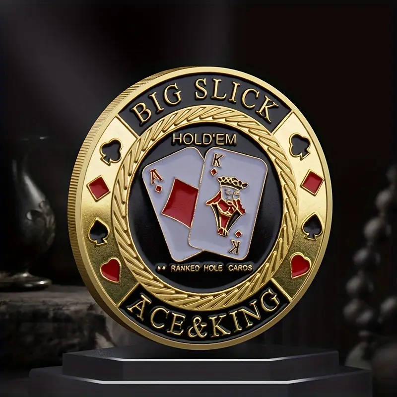 Big Slick Ace of Spades Collectible Poker Coin with Capsule 40MM Wide