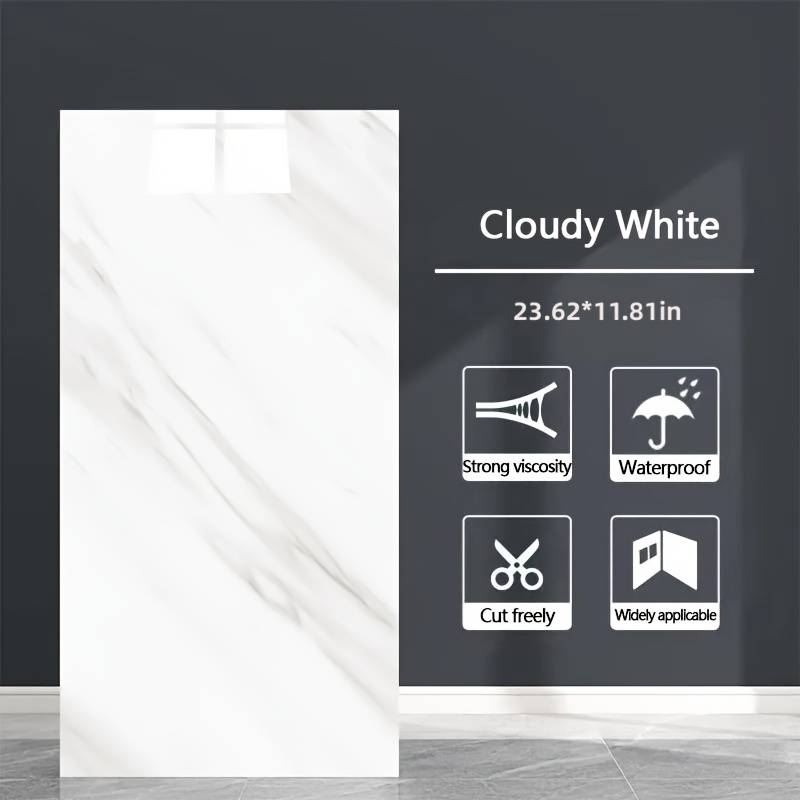 1PC Wall StickersIvory White40pcs 30cmX60cm 11.81inx23.62in