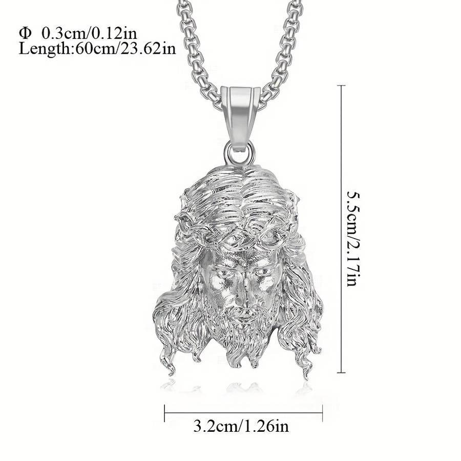 1 Piece Golden Jesus Theme Pendant
