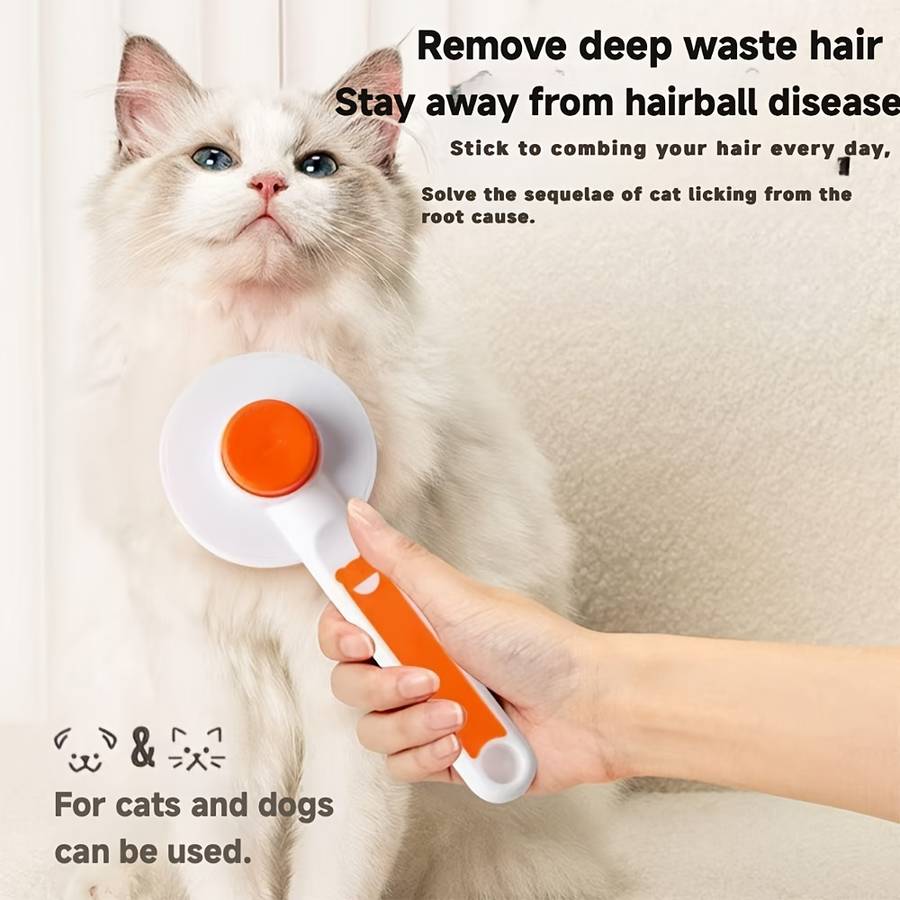 1pc Blazing Orange Pet Comb