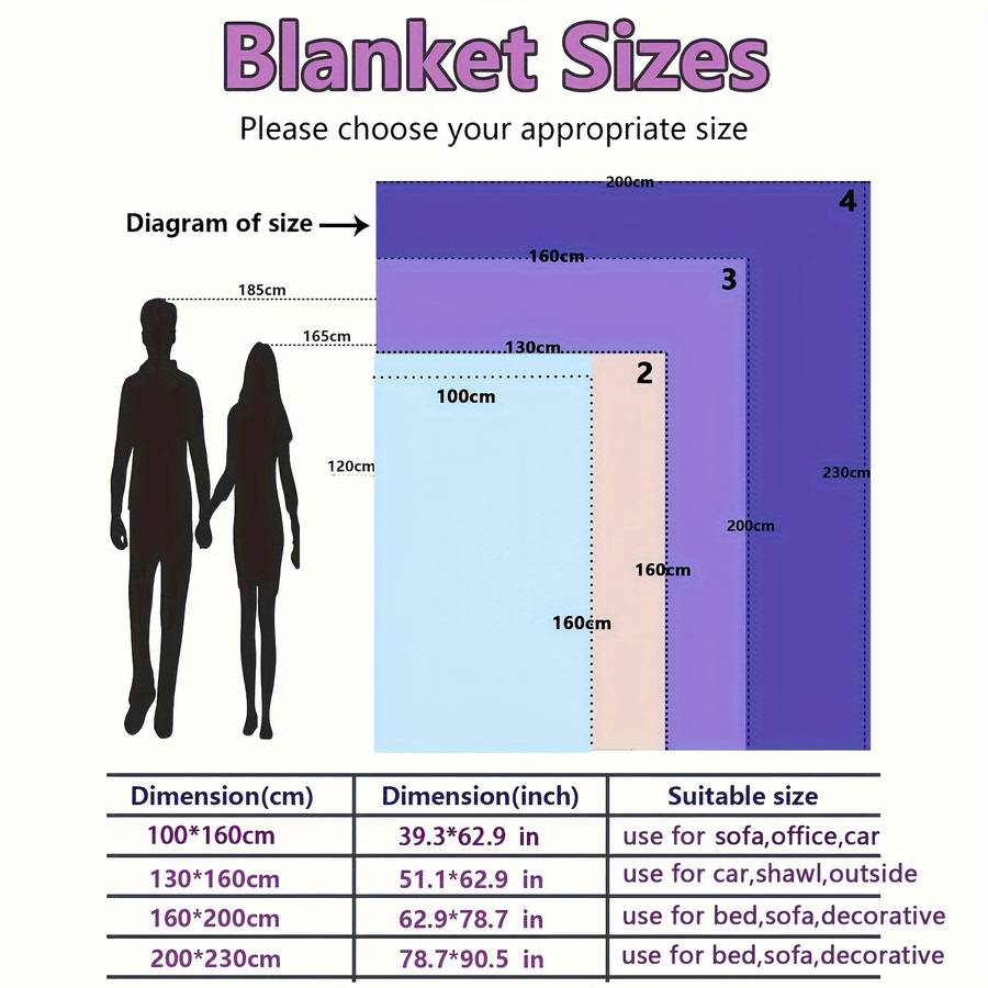 1ps Blanket Color White size 160x200cm