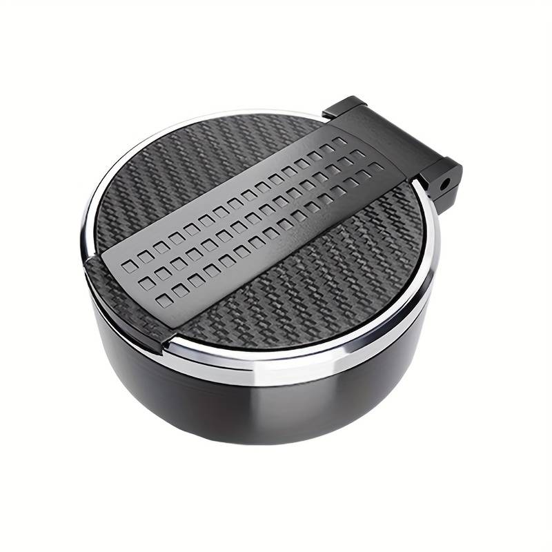 1pc Fit Car Ashtray with Lid Sleek Odor-Resistant ABS Cigarette Holder Cup Holder Compact Des