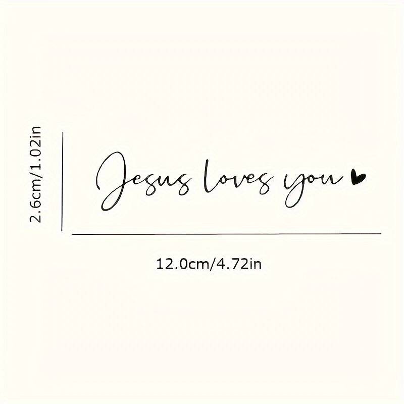 1pc White Jesus Christian Themed Stickers