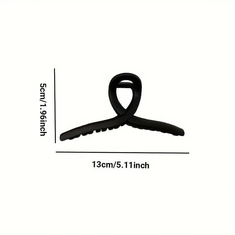 Solid Color Large Hair Claw Clip - Dark Brown