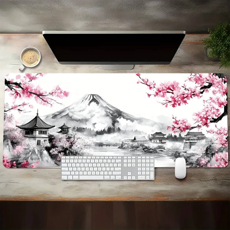 1pc 40x90cm Japanese Cherry Blossom Fuji Mountain Mouse Pad Computer Mouse Pad