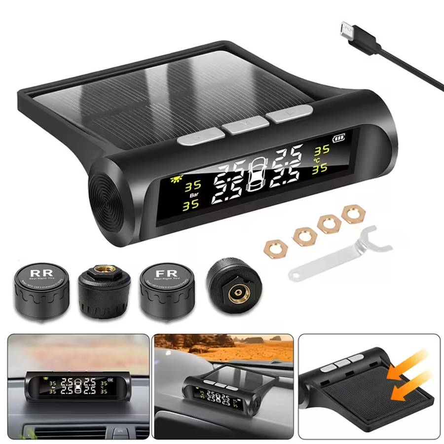 Solar Wireless Tire Pressure Monitoring System TPMS