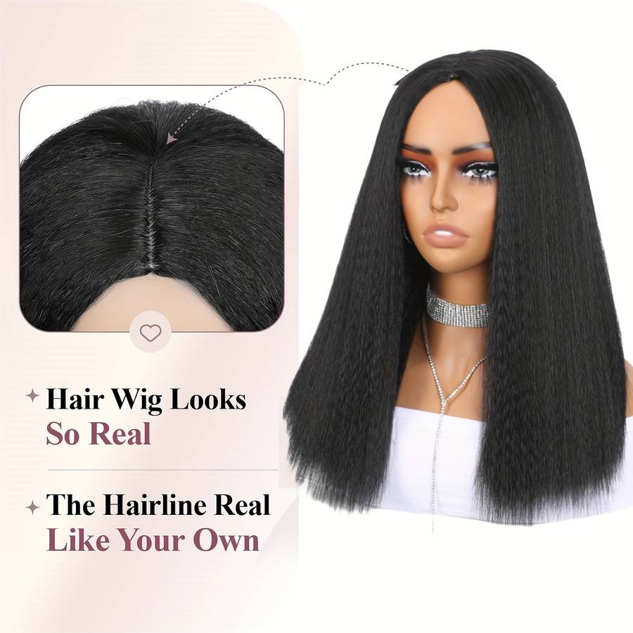 1Pc Dark Brown 45.72cm Fashion Design Wig