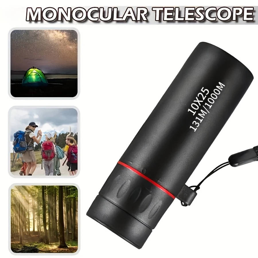 Mini High-Definition Monocular Telescope Portable 10X Magnification 25Mm Objective Lens Manual F