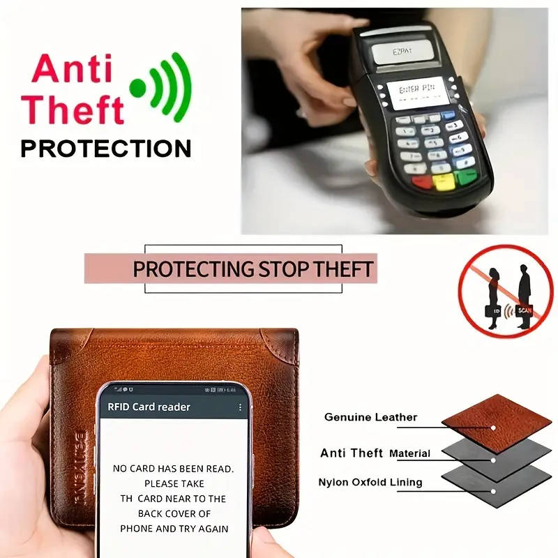 Men's Genuine Leather Wallet - Black