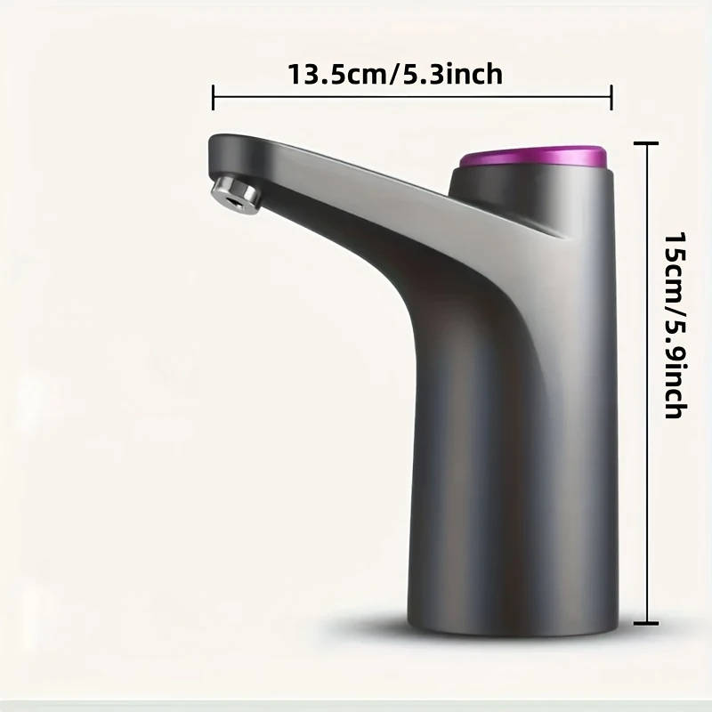 1pc USB Rechargeable Portable Water Pump Easy One-Touch Operation Automatic Dispensing for 11.36-18.