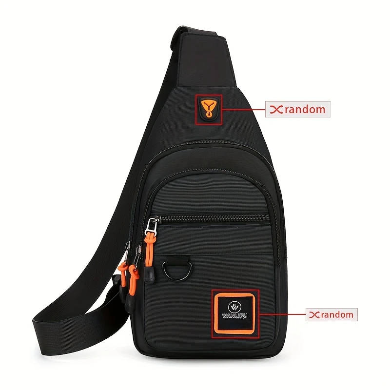 1pc Men'S Casual Outdoor Small Chest Bag Hiking And Cycling Shoulder Bag Sports Small Crossbody Bag