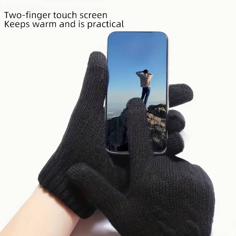 1 Pair Pink Warm Gloves