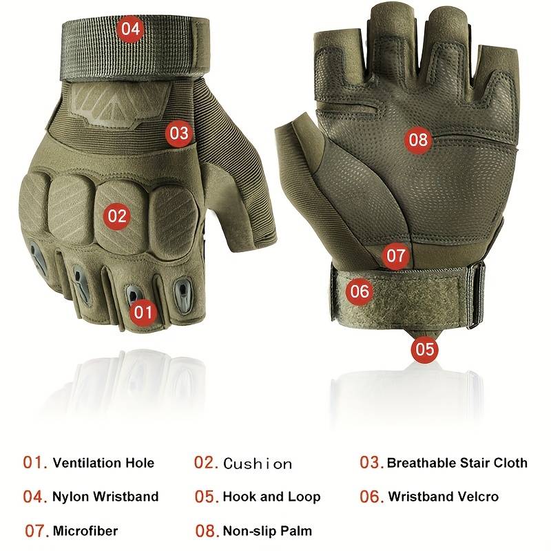 1 Pair Black Size M Outdoor Sports Gloves