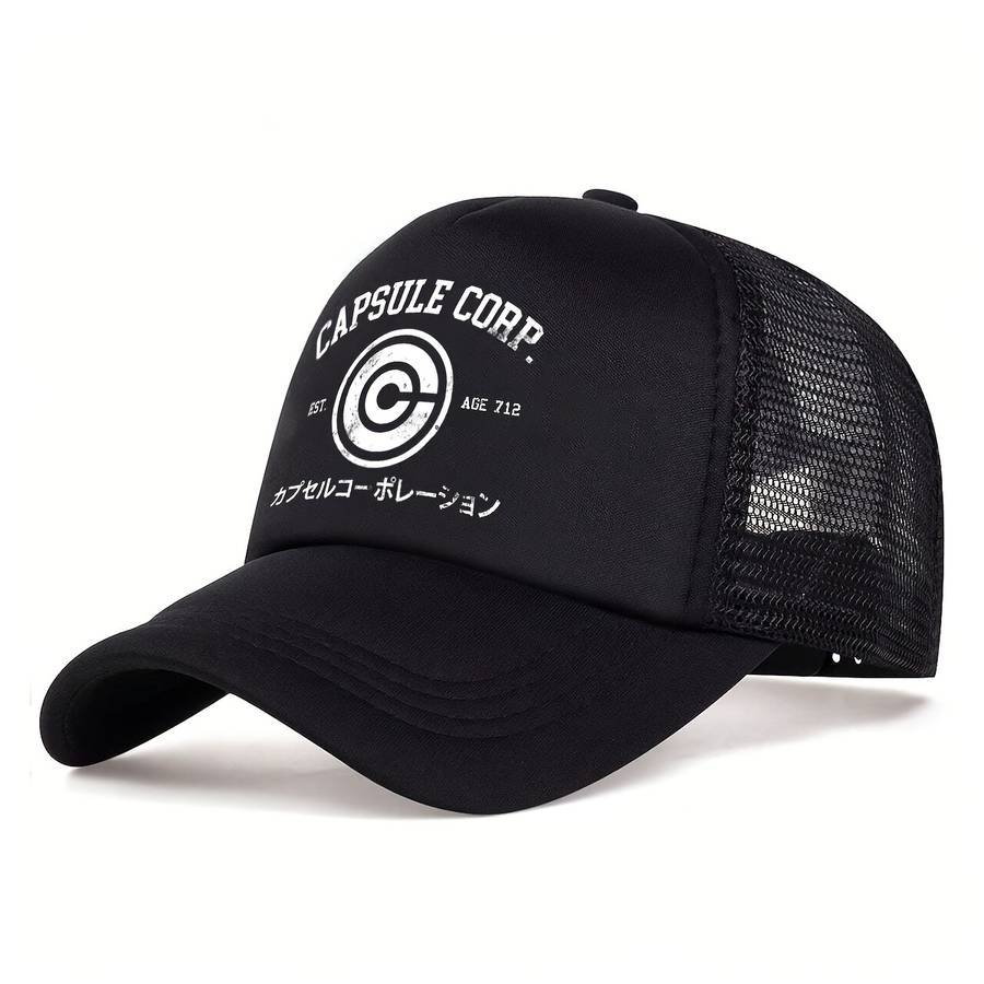 1pc Anime Printed Half Mesh Baseball Cap Unisex Outdoor Simple Fashion Lightweight Portabl