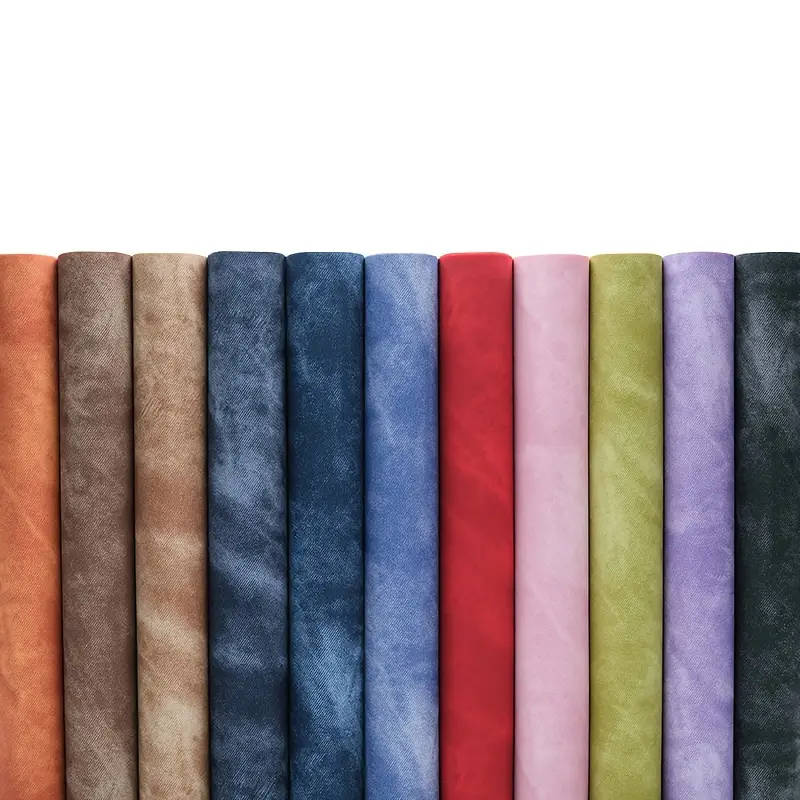 1 x 11.8X53 inch Faux Denim Leather Fabric Roll Dark Blue