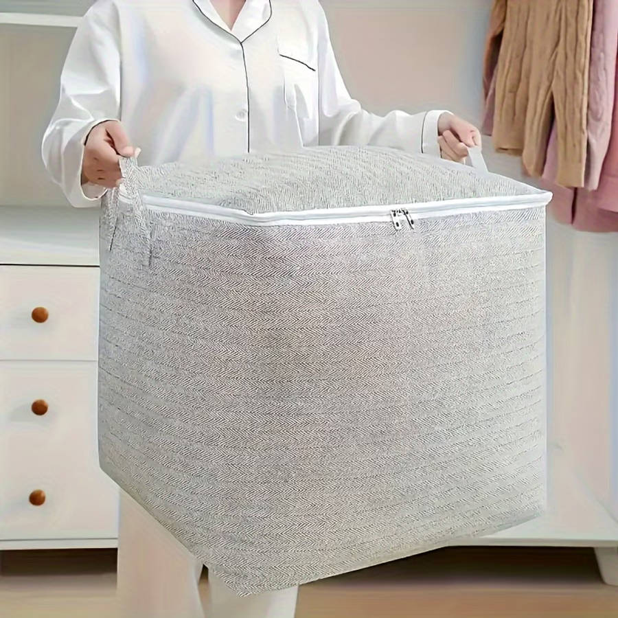 1pc Extra-Large Foldable Storage Box with Lid And Handles