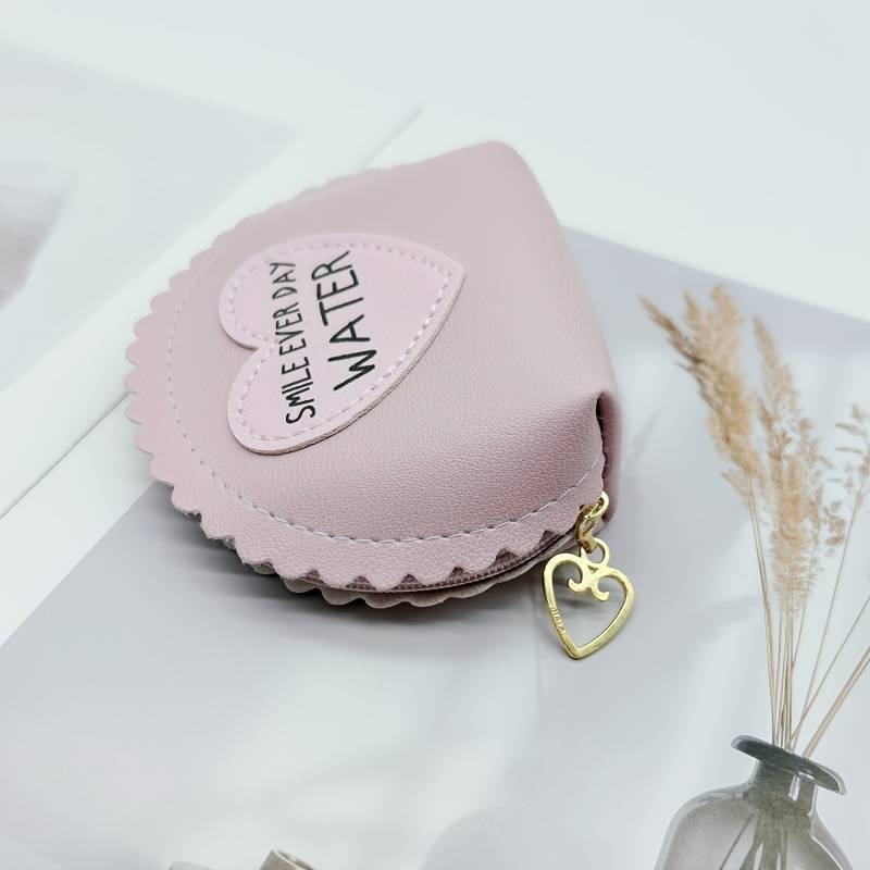 1pc Half-Round Coin Purse for Women PU Handheld Small Wallet Student Youngsters Small Gift