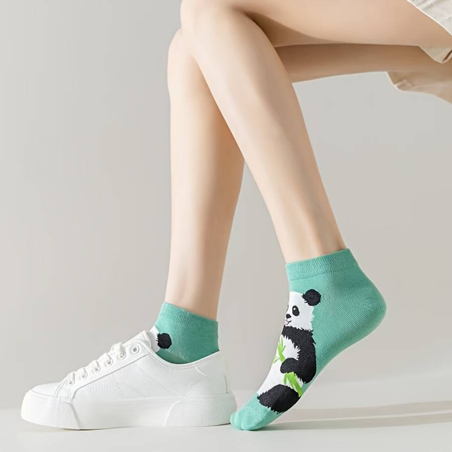 5 Pairs Mixed Color One Size High Elastic Socks