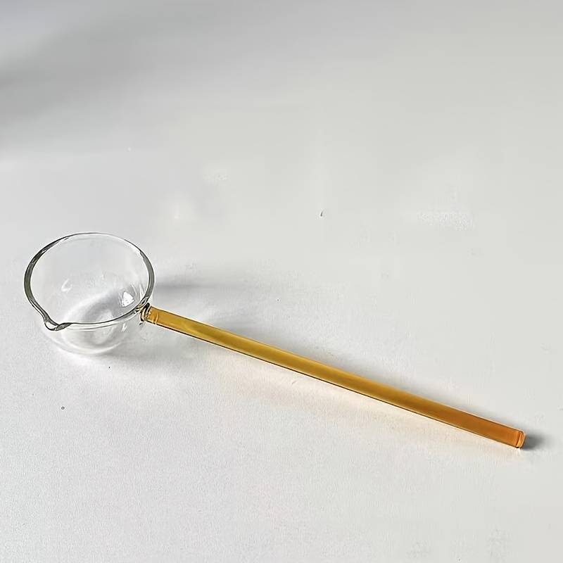 1pc Glass Dessert Spoon High Borosilicate Glass Soup Ladle Heat Resistant Cooking Utensils Suit