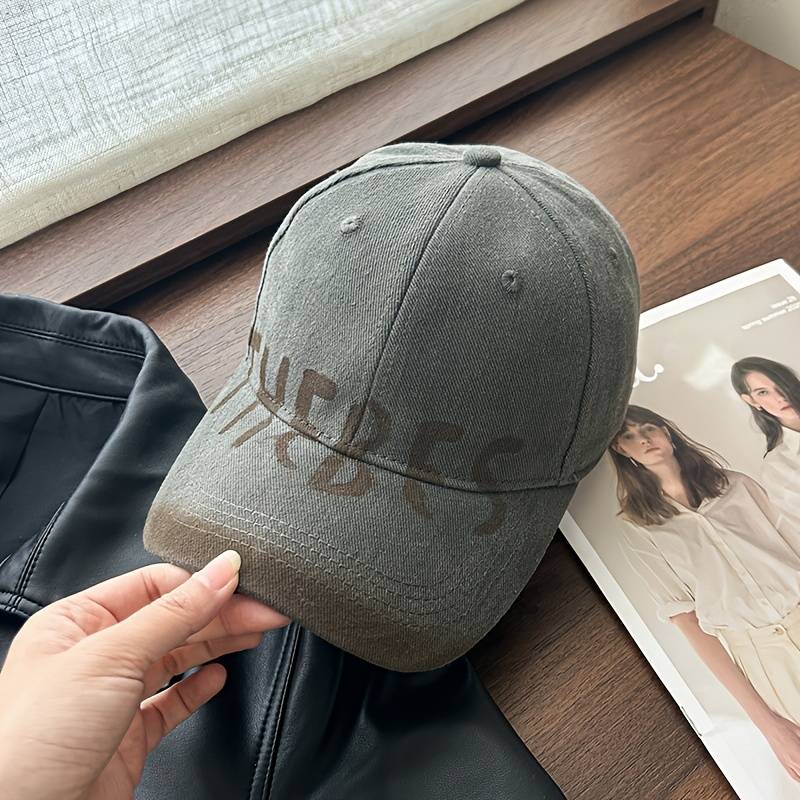 1pc Women'S Breathable Cotton Blend Baseball Cap with THE BEST Stitching Adjustable Fit Frayed
