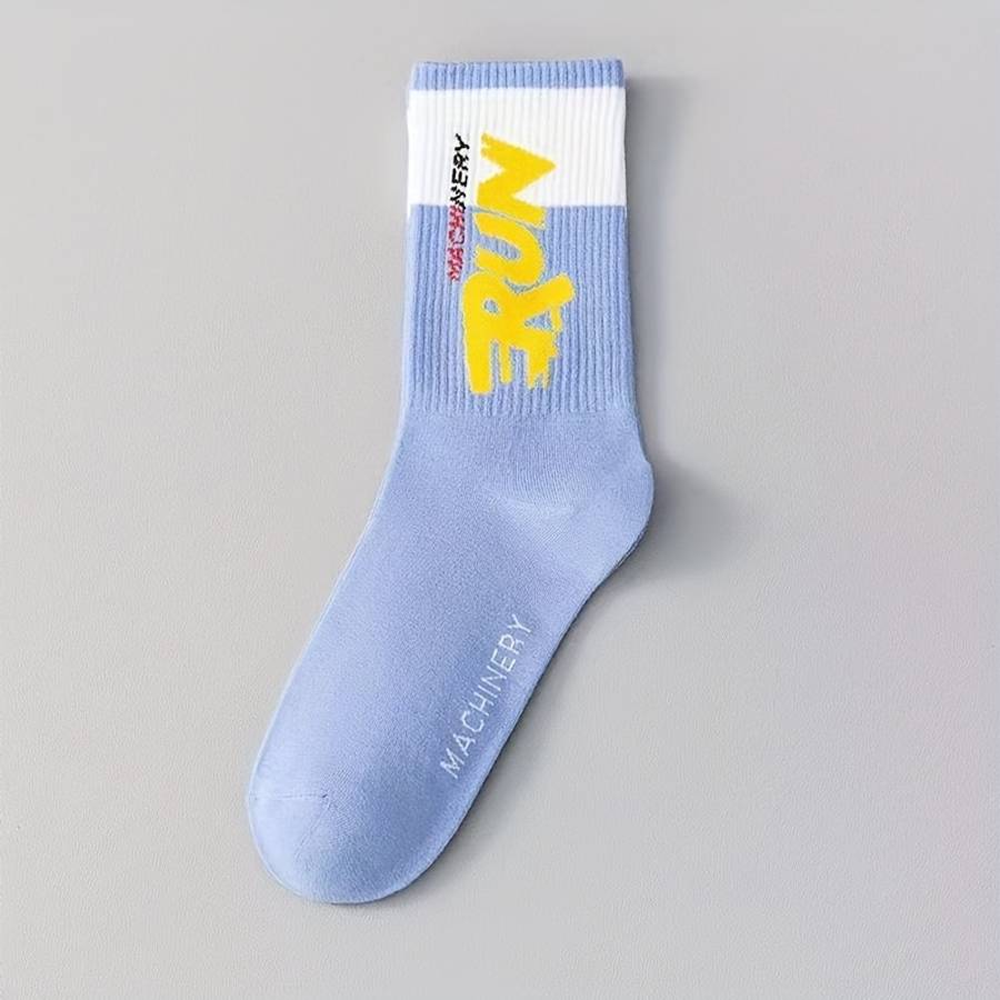 5 Pairs Mixed Color One Size High Elastic Socks
