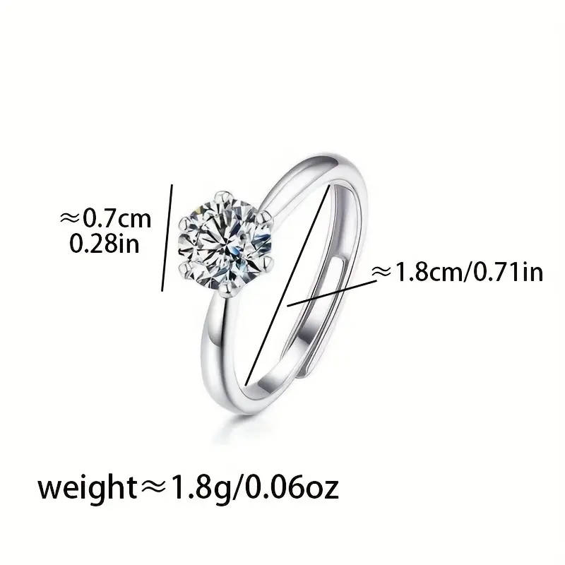 Women's Elegant Adjustable Ring with Sparkling Cubic Zirconia