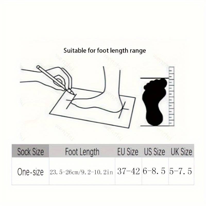 5 Pairs One Size High Elastic Socks