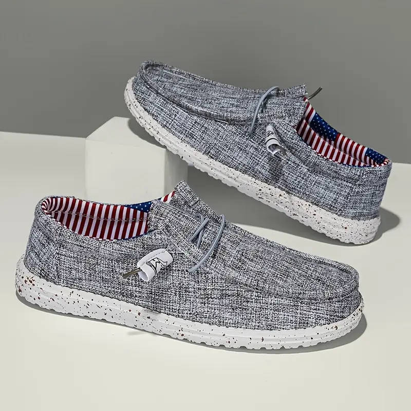 Mens Trendy Solid Casual Shoes with Adjustable Lace and Non Slip