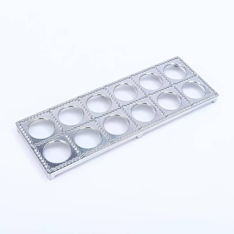 12-Hole Aluminum Ravioli Press Mold Manual Italian Dumpling Maker for Pierogi Wonton and Po