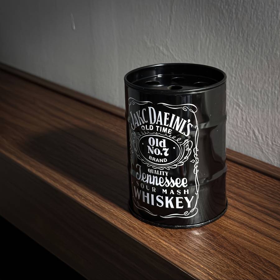 1pc Vintage Metal Ashtray with Black Finish C Large Capacity Double-Sided Design Perfect for Home