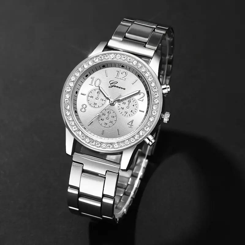 4 Pieces Of Elegant Women's Steel Band Quartz Watches