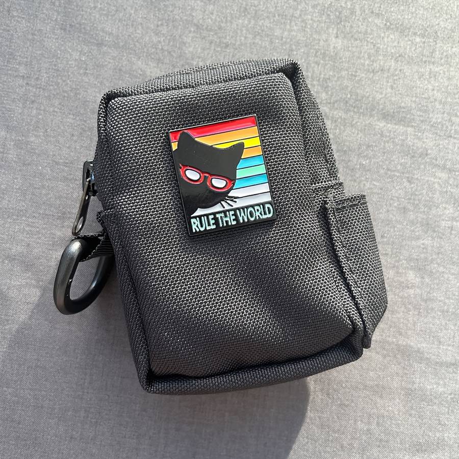 1pc Original Canvas Storage Bag Coin Purse Card Holder Belt Bag Mini Hanging Pouch for Running