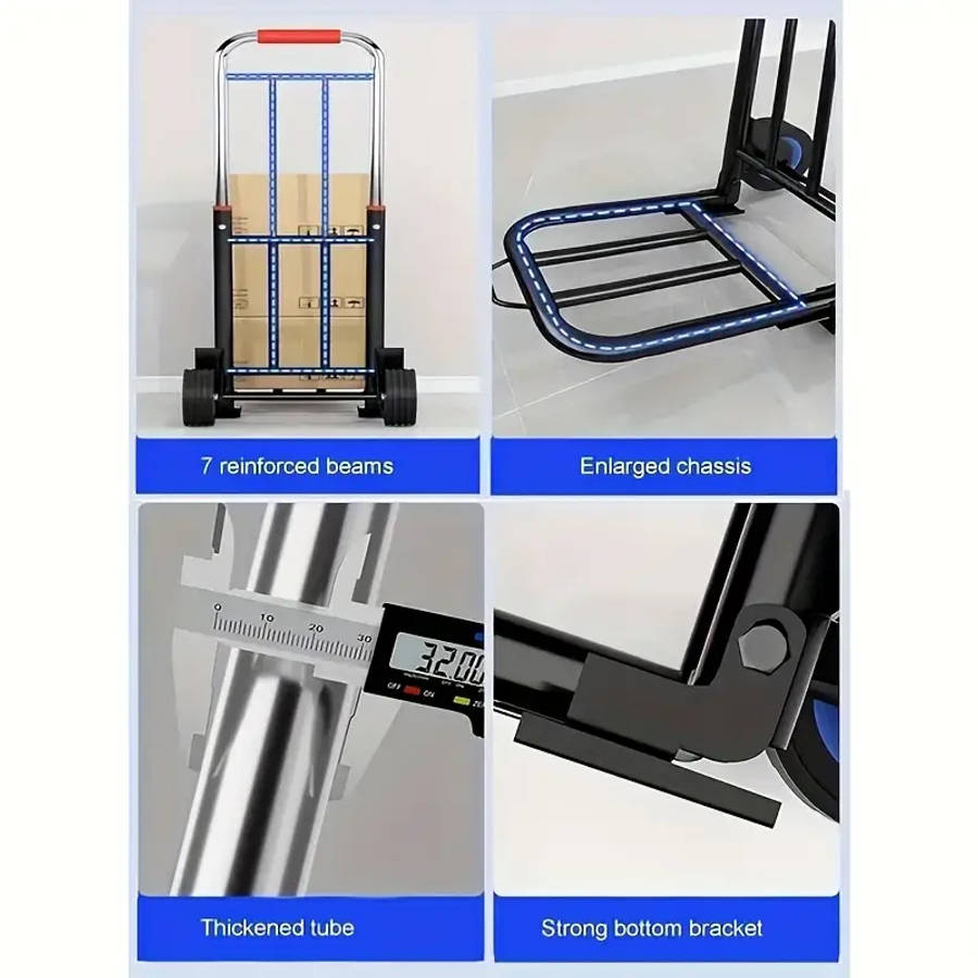 Height-Adjustable Folding Trolley
