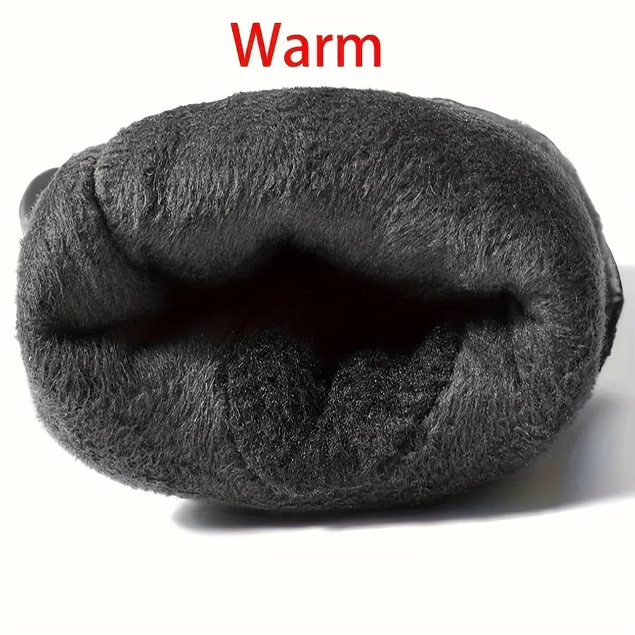 1 Pair Black Warm Gloves