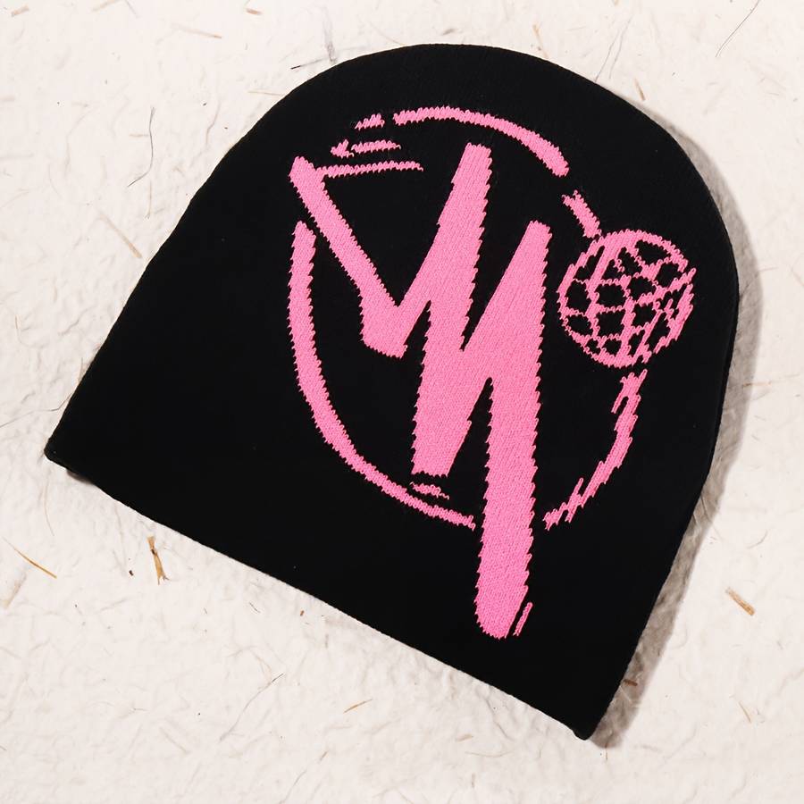 1pc Festive Knit Beanie Hat with Bold 'M' Design Available in Multiple Colors for Men And Women
