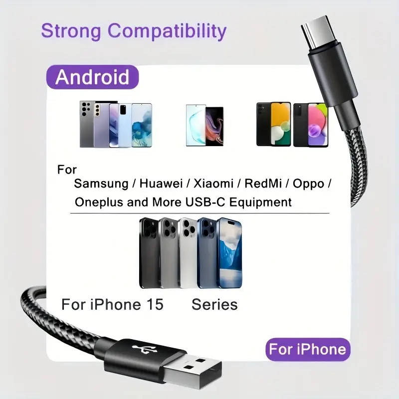 3m High-speed Type-C Charging Cable