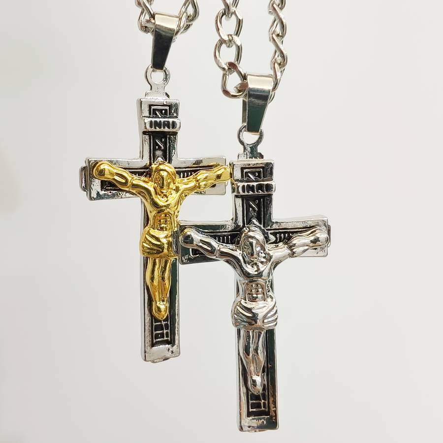 1 Piece Golden Jesus Theme Pendant