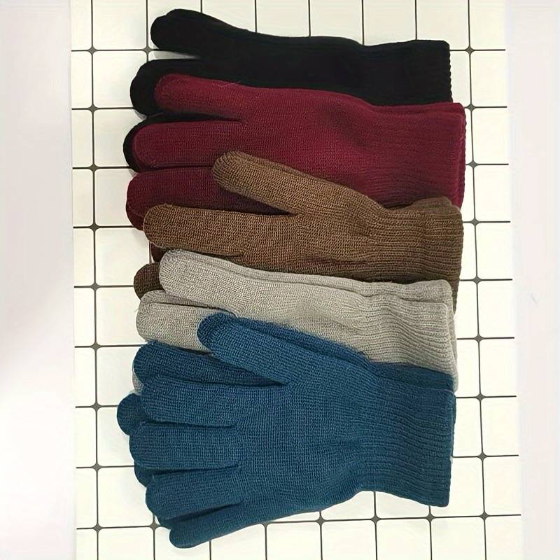 1 Pair Blue Black Gray Red Grass Green Warm Gloves