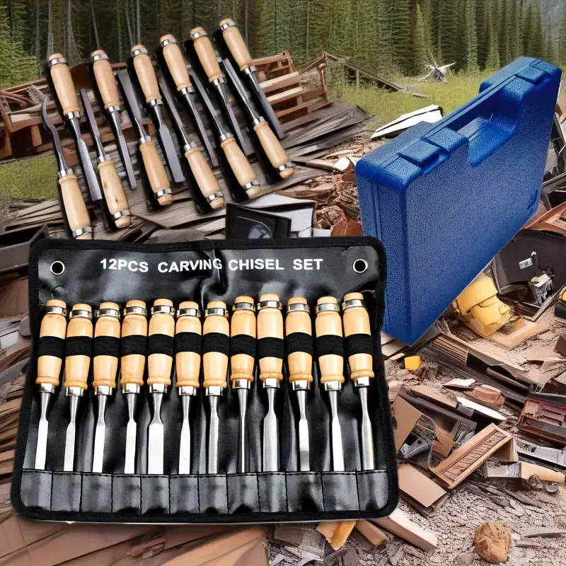 12-Piece Wood Carving Chisel Set