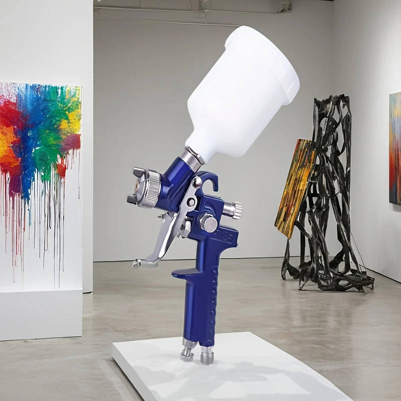 1pc H-2000 Professional Mini Spray Gun for Small Repairs 1.0 Nozzle 250ml Paint Pot Manual Operation
